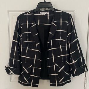 Pendleton black and white silk jacket